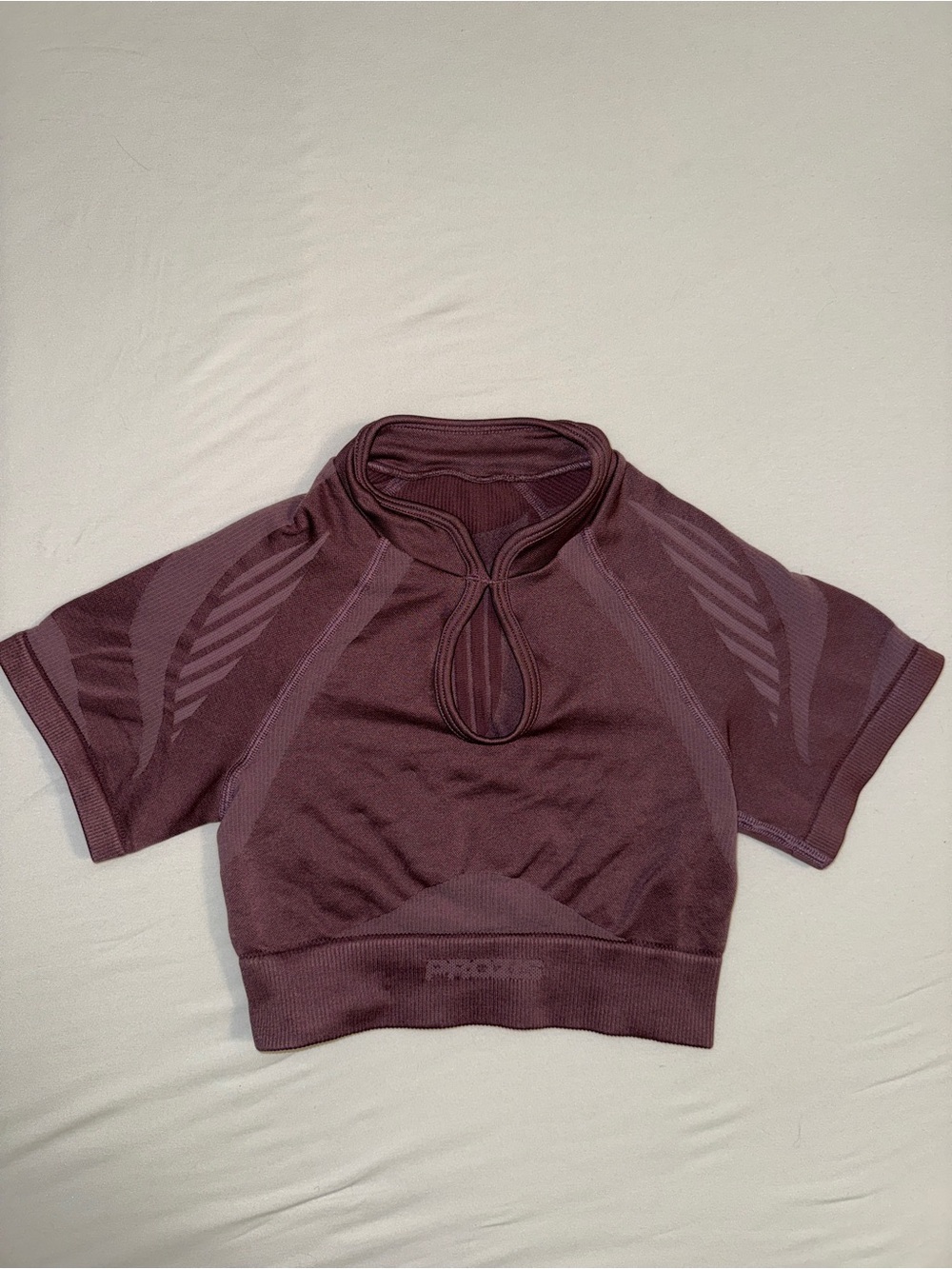 Prozis Short Sleeve Crop Tee in Plum